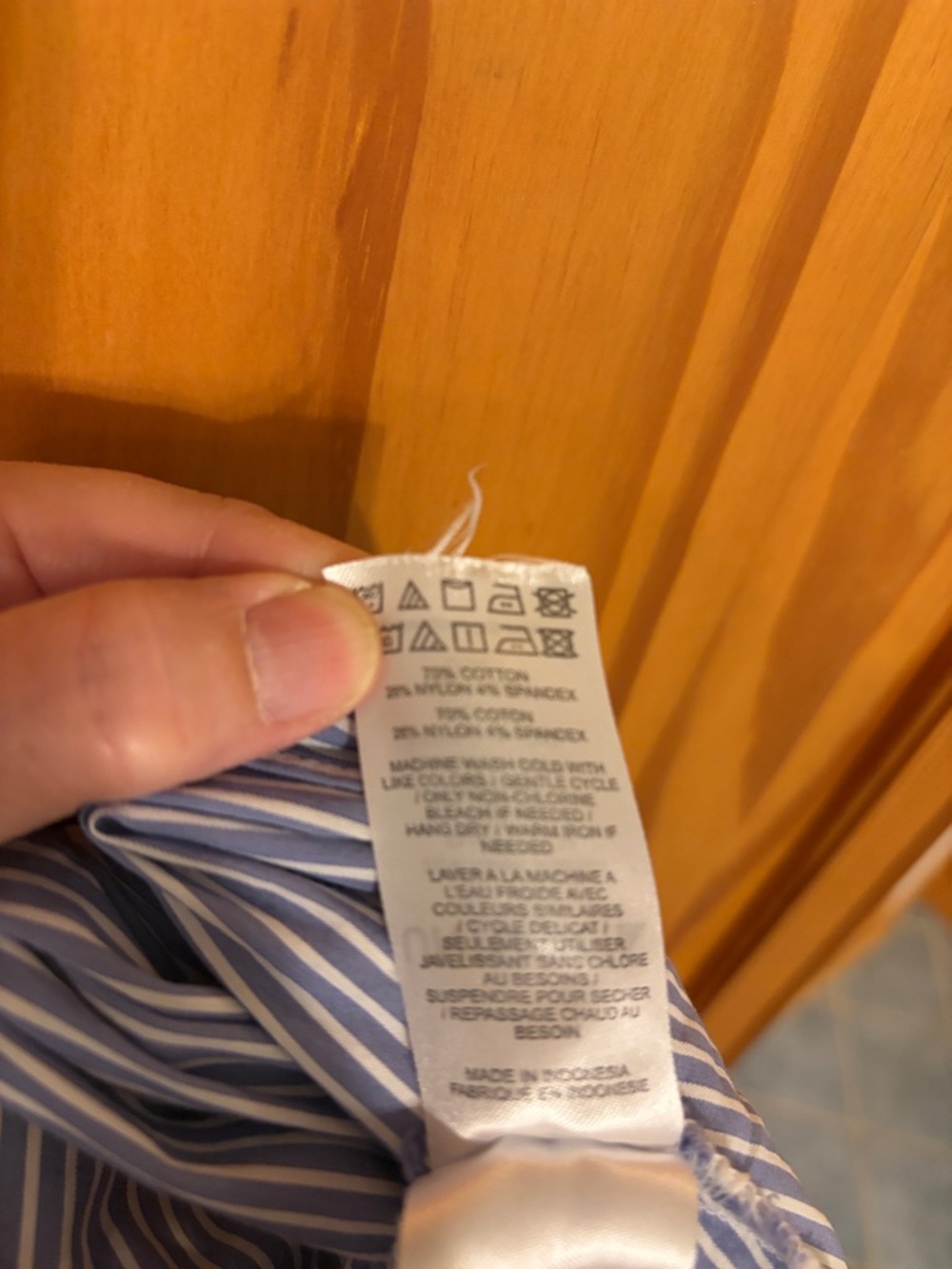 UNTUCKit Madison Blue & White Stripe Shirt Dress Size 10 - Picture 5 of 5